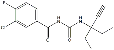 N-(3-chloro-4-fluorobenzoyl)-N'-(1,1-diethylprop-2-ynyl)urea Structure