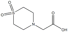 2-(1,1-dioxo-1lambda~6~,4-thiazinan-4-yl)acetic acid,,结构式