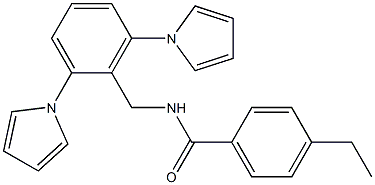 N-[2,6-di(1H-pyrrol-1-yl)benzyl]-4-ethylbenzenecarboxamide 结构式