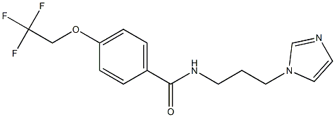 N-[3-(1H-imidazol-1-yl)propyl]-4-(2,2,2-trifluoroethoxy)benzenecarboxamide Structure