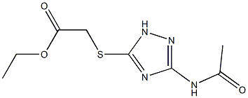 ethyl 2-{[3-(acetylamino)-1H-1,2,4-triazol-5-yl]sulfanyl}acetate 结构式