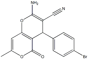 2-amino-4-(4-bromophenyl)-7-methyl-5-oxo-4H,5H-pyrano[4,3-b]pyran-3-carbonitrile