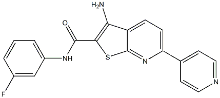 3-amino-N-(3-fluorophenyl)-6-(4-pyridinyl)thieno[2,3-b]pyridine-2-carboxamide