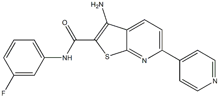 3-amino-N-(3-fluorophenyl)-6-(4-pyridinyl)thieno[2,3-b]pyridine-2-carboxamide|