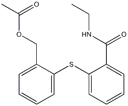 2-({2-[(ethylamino)carbonyl]phenyl}thio)benzyl acetate|