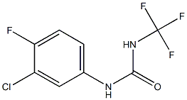 N-(3-chloro-4-fluorophenyl)-N'-trifluoromethylurea,,结构式