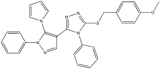 methyl 4-[({4-phenyl-5-[1-phenyl-5-(1H-pyrrol-1-yl)-1H-pyrazol-4-yl]-4H-1,2,4-triazol-3-yl}sulfanyl)methyl]phenyl ether