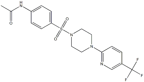 N-[4-({4-[5-(trifluoromethyl)-2-pyridinyl]piperazino}sulfonyl)phenyl]acetamide Structure