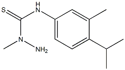 N-(4-isopropyl-3-methylphenyl)-1-methyl-1-hydrazinecarbothioamide 结构式