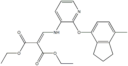diethyl 2-[({2-[(7-methyl-2,3-dihydro-1H-inden-4-yl)oxy]-3-pyridyl}amino)methylidene]malonate|