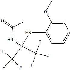 N1-[2,2,2-trifluoro-1-(2-methoxyanilino)-1-(trifluoromethyl)ethyl]acetamide|