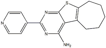 2-(4-pyridyl)-6,7,8,9-tetrahydro-5H-cyclohepta[4,5]thieno[2,3-d]pyrimidin-4-amine 结构式