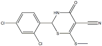 2-(2,4-dichlorophenyl)-6-(methylthio)-4-oxo-3,4-dihydro-2H-1,3-thiazine-5-carbonitrile
