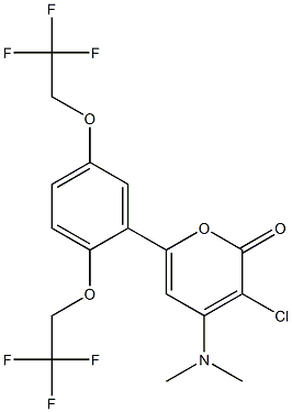 3-chloro-4-(dimethylamino)-6-[2,5-di(2,2,2-trifluoroethoxy)phenyl]-2H-pyran-2-one