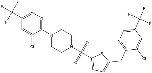  1-[3-chloro-5-(trifluoromethyl)-2-pyridinyl]-4-[(5-{[3-chloro-5-(trifluoromethyl)-2-pyridinyl]methyl}-2-thienyl)sulfonyl]piperazine