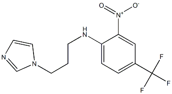 N1-[3-(1H-imidazol-1-yl)propyl]-2-nitro-4-(trifluoromethyl)aniline 化学構造式