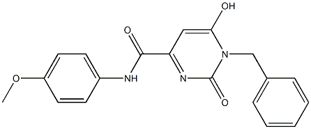 1-benzyl-6-hydroxy-N-(4-methoxyphenyl)-2-oxo-1,2-dihydro-4-pyrimidinecarboxamide Structure