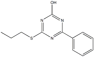 4-phenyl-6-(propylthio)-1,3,5-triazin-2-ol 化学構造式