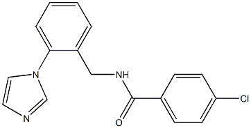 4-chloro-N-[2-(1H-imidazol-1-yl)benzyl]benzenecarboxamide,,结构式