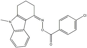 4-{[(4-chlorobenzoyl)oxy]imino}-9-methyl-2,3,4,9-tetrahydro-1H-carbazole|