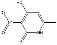 4-hydroxy-6-methyl-3-nitro-2(1H)-pyridinone Struktur