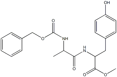 methyl 2-[(2-{[(benzyloxy)carbonyl]amino}propanoyl)amino]-3-(4-hydroxyphenyl)propanoate Structure