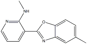 N-methyl-3-(5-methyl-1,3-benzoxazol-2-yl)-2-pyridinamine 化学構造式