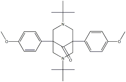 3,7-di(tert-butyl)-1,5-bis(4-methoxyphenyl)-3,7-diazabicyclo[3.3.1]nonan-9-one Struktur