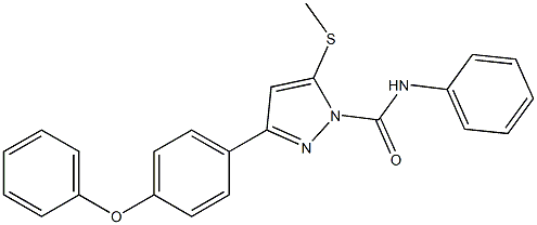 N1-phenyl-5-(methylthio)-3-(4-phenoxyphenyl)-1H-pyrazole-1-carboxamide Structure