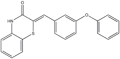 2-[(Z)-(3-phenoxyphenyl)methylidene]-2H-1,4-benzothiazin-3(4H)-one Structure