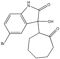 5-bromo-3-hydroxy-3-(2-oxocycloheptyl)indolin-2-one Structure