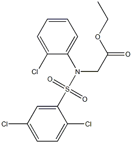 ethyl 2-{2-chloro[(2,5-dichlorophenyl)sulfonyl]anilino}acetate Struktur