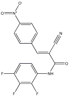 N1-(2,3,4-trifluorophenyl)-2-cyano-3-(4-nitrophenyl)acrylamide Struktur