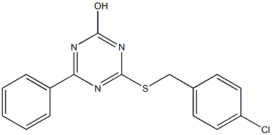 4-[(4-chlorobenzyl)thio]-6-phenyl-1,3,5-triazin-2-ol