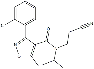 N4-(2-cyanoethyl)-N4-isopropyl-3-(2-chlorophenyl)-5-methyl-4-isoxazolecarboxamide Structure