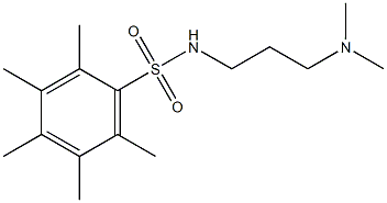 N1-[3-(dimethylamino)propyl]-2,3,4,5,6-pentamethylbenzene-1-sulfonamide Struktur