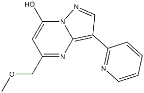 5-(methoxymethyl)-3-(2-pyridinyl)pyrazolo[1,5-a]pyrimidin-7-ol Struktur