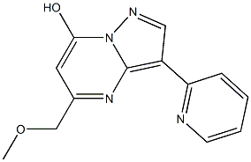 5-(methoxymethyl)-3-(2-pyridinyl)pyrazolo[1,5-a]pyrimidin-7-ol 化学構造式