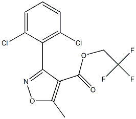 2,2,2-trifluoroethyl 3-(2,6-dichlorophenyl)-5-methylisoxazole-4-carboxylate Structure