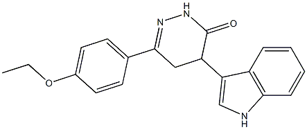 6-(4-ethoxyphenyl)-4-(1H-indol-3-yl)-4,5-dihydro-3(2H)-pyridazinone Struktur