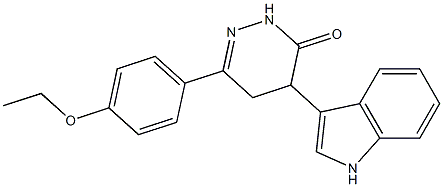 6-(4-ethoxyphenyl)-4-(1H-indol-3-yl)-4,5-dihydro-3(2H)-pyridazinone Structure