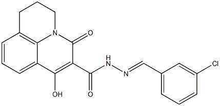 N'-[(E)-(3-chlorophenyl)methylidene]-7-hydroxy-5-oxo-2,3-dihydro-1H,5H-pyrido[3,2,1-ij]quinoline-6-carbohydrazide Structure