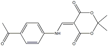 5-[(4-acetylanilino)methylene]-2,2-dimethyl-1,3-dioxane-4,6-dione,,结构式