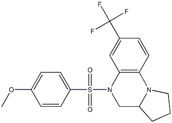 methyl 4-{[7-(trifluoromethyl)-2,3,3a,4-tetrahydropyrrolo[1,2-a]quinoxalin-5(1H)-yl]sulfonyl}phenyl ether Structure