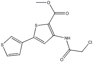 methyl 3-[(2-chloroacetyl)amino]-5-(3-thienyl)thiophene-2-carboxylate 化学構造式