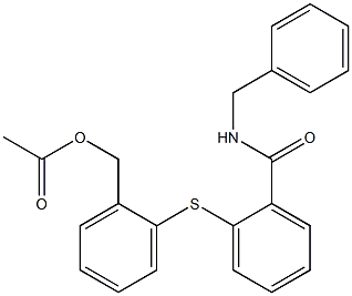 2-({2-[(benzylamino)carbonyl]phenyl}thio)benzyl acetate Struktur