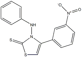 3-anilino-4-(3-nitrophenyl)-2,3-dihydro-1,3-thiazole-2-thione 化学構造式