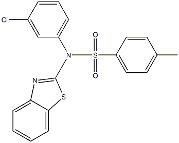 N1-(1,3-benzothiazol-2-yl)-N1-(3-chlorophenyl)-4-methylbenzene-1-sulfonamide Struktur