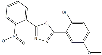 2-(2-bromo-5-methoxyphenyl)-5-(2-nitrophenyl)-1,3,4-oxadiazole Structure