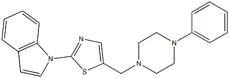  1-{5-[(4-phenylpiperazino)methyl]-1,3-thiazol-2-yl}-1H-indole